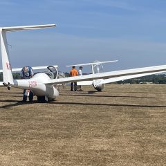 Overflight of glider sites