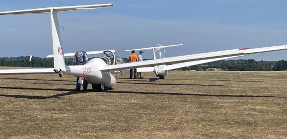 Overflight of glider sites